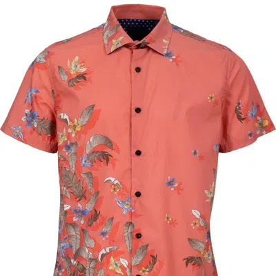 Lords Of Harlech George Summertime Shirt In Pink/purple