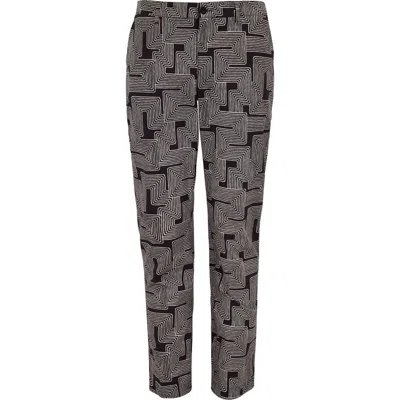 Lords Of Harlech Charles Inter Twine Black Mens Tailored Pant