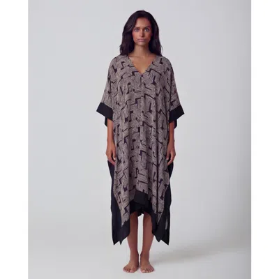 Lords Of Harlech Inter Twine Womens Kaftan In Brown