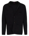 Lords Of Harlech Jacob Sweater Jacket In Black
