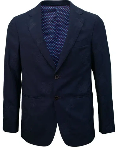 Lords Of Harlech Jaques Wool Blazer In Blue
