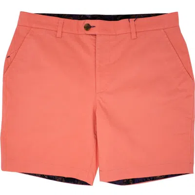 Lords Of Harlech John Flat Front Short In Orange