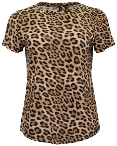 Lords Of Harlech Katherine Leopard Brown Womens Cap Sleeve Top