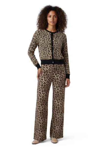 Lords Of Harlech Leopard Womens Wool Wide-leg Pant In Brown