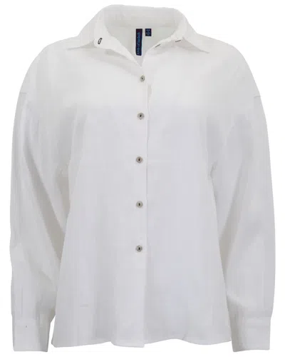 Lords Of Harlech Lydia White Womens Linen Shirt