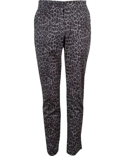 Lords Of Harlech Men's Black / Grey Charles Leopard Pants - Black In Black/grey