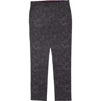 Lords Of Harlech Men's Black / Grey Jack Chino In Rain Camo Smoke In Black/grey