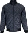 Lords Of Harlech Men's Black / Grey Ron Reversible Bomber Jacket In Black In Black/grey