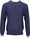 Lords Of Harlech Colin Jacquard Merino Wool Paisley Sweater In Blue