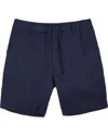 Lords Of Harlech Solid Linen Drawstring Short In Brown