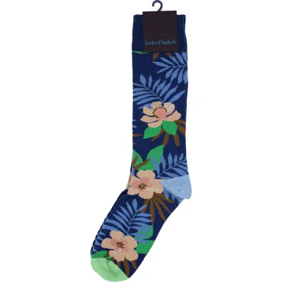 Lords Of Harlech Men's Blue Donald - Farm Floral Navy