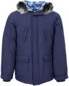 Lords Of Harlech Men's Blue Duffy Parka Jacket - Navy In Blue