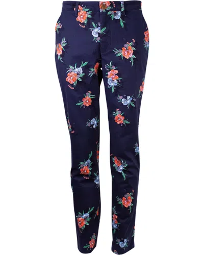 Lords Of Harlech Men's Blue Jack Oxford Flowers Pant - Navy