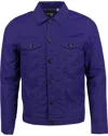 Lords Of Harlech Men's Blue James Navy Trucker Jacket In Blue