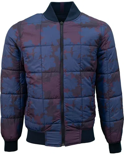 Lords Of Harlech Men's Blue Jenkin Reversible Blouson Jacket - Navy