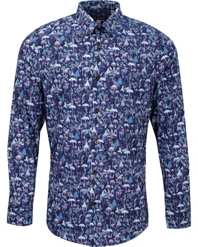 Lords Of Harlech Morris Shroomy Shirt In Blue