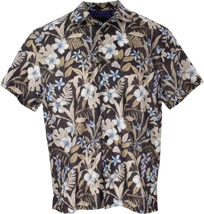 Lords Of Harlech Men's Blue / Neutrals / Black Ralph Swirl Floral Black In Blue/black