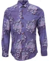 Lords Of Harlech Men's Blue Norman Random Paisley Shirt - Skipper In Blue