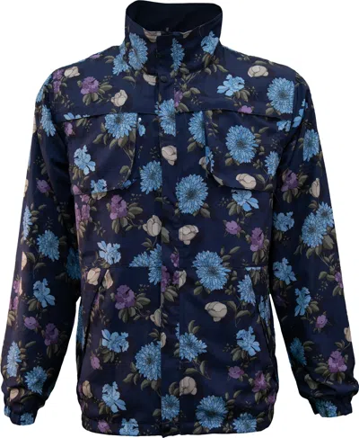 Lords Of Harlech Men's Blue Pascal Augustus Reversible Performance Jacket - Navy