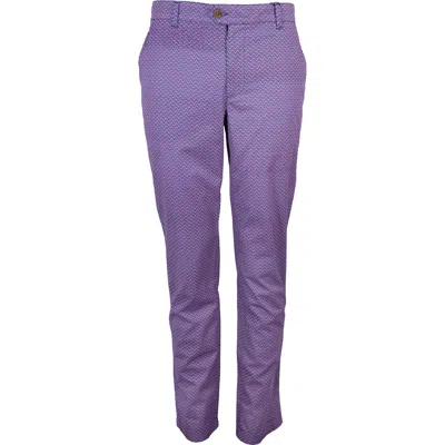 Lords Of Harlech Men's Blue / Pink / Purple Jack Lux Large Turtle Pants - Pink In Blue/pink/purple