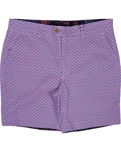 Lords Of Harlech John Large Turtle Short In Pink In Blue/pink/purple