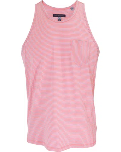 Lords Of Harlech Tristan Pink Stripe Pocket Tank In Blue/pink/purple