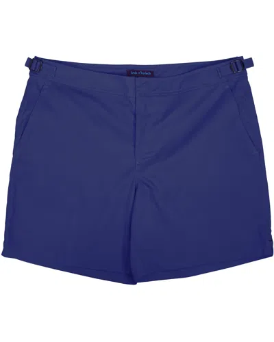 Lords Of Harlech Men's Blue Pool Oxford Swim Short - Navy