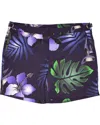 Lords Of Harlech Men's Blue Pool Tropical Explosion Swim Short - Navy In Blue