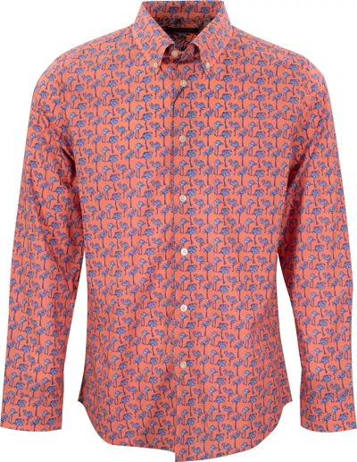 Lords Of Harlech Morris Flamingos In Blue/red