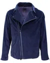 Lords Of Harlech Rocky Velvet Biker Jacket In Blue