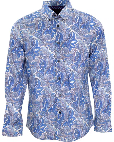 Lords Of Harlech Men's Blue / White Mitchell Parasol Paisley Blue In Blue/white