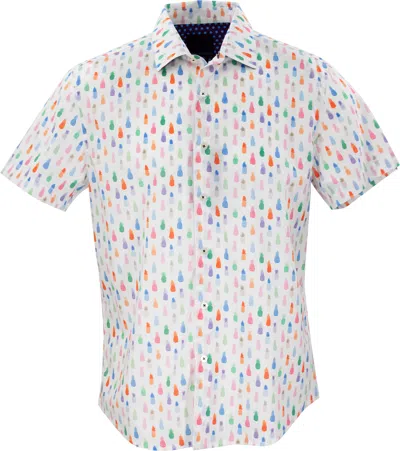 Lords Of Harlech Men's Blue / White / Pink George Pineapple Love White In Blue/white/pink