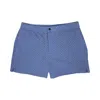 Lords Of Harlech Quack 2 Theo Geo Blue Swim Trunk In Blue/white