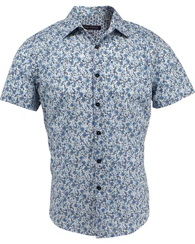 Lords Of Harlech Men's Blue / White Scott Ashton Floral Blue In Blue/white