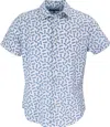 Lords Of Harlech Men's Blue / White Scott Swimming Seahorses Shirt In White In Blue/white