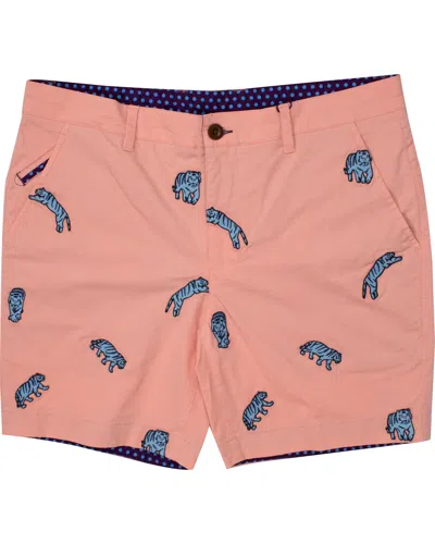 Lords Of Harlech Men's Blue / Yellow / Orange Edward Peach Tigers Embroidery In Blue/yellow/orange