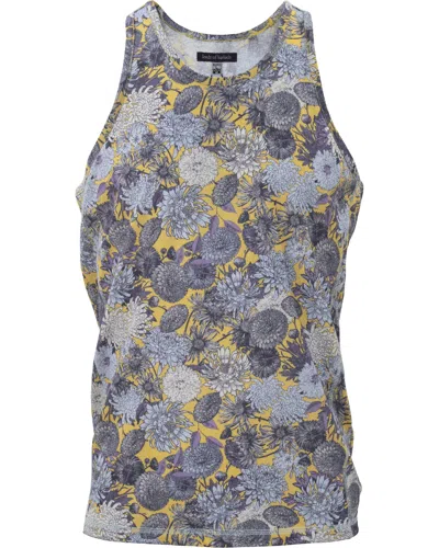 Lords Of Harlech Men's Blue / Yellow / Orange Tedford Tank Mums Floral Yellow In Blue/yellow/orange