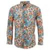 Lords Of Harlech Morris In Linear Floral Wow In Brown/yellow/orange