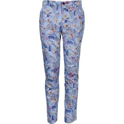 Lords Of Harlech Men's Charles Falling Flowers Pant - Blue