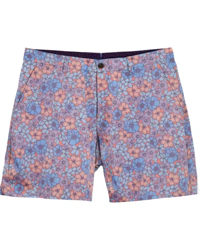 Lords Of Harlech Men's Clyde Dense Floral Short - Pink In Blue