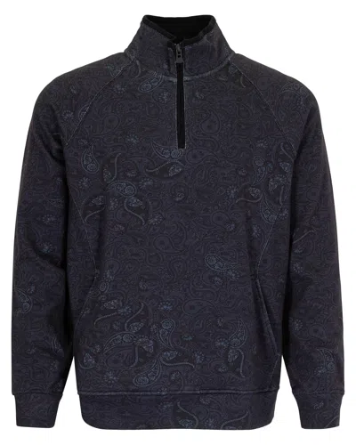 Lords Of Harlech Craig Quarter-zip Sweater In Black