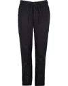 Lords Of Harlech Solid Linen Drawstring Pant In Black