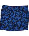 Lords Of Harlech Men's Edward Loop Coral Canvas Shorts - Blue In Blue