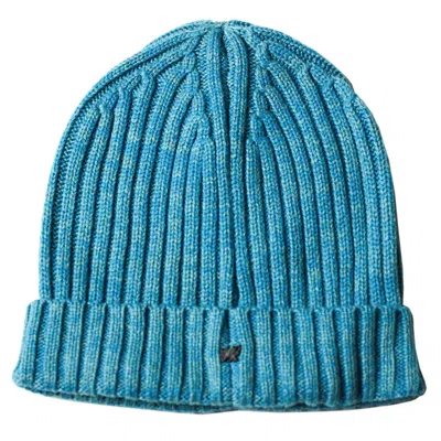 Lords Of Harlech Men's Green / Blue Bob Beanie In Teal
