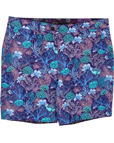 Lords Of Harlech John Coral Garden Short In Purple In Green/blue/pink