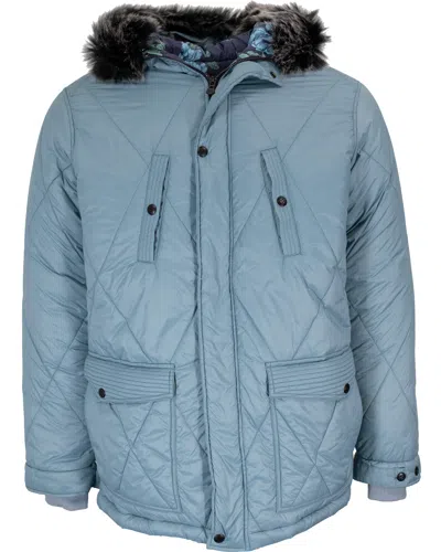 Lords Of Harlech Men's Green / Blue / Pink Patrick Parka In Goblin In Green/blue/pink