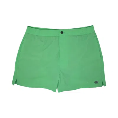 Lords Of Harlech Quack 2 Green Swim Trunk In Green/blue