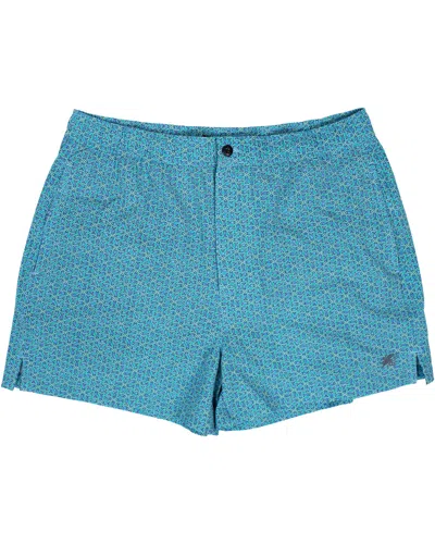 Lords Of Harlech Quack Large Fish Swim Short In Green/blue