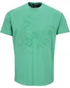 Lords Of Harlech Men's Green Carson Embossed Floral Tee - Clover In Green