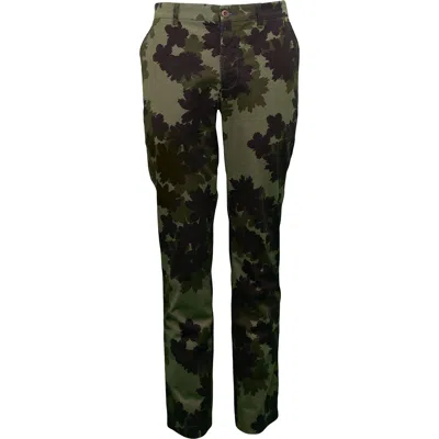 Lords Of Harlech Men's Green Charles Salerno Floral Pant - Sage